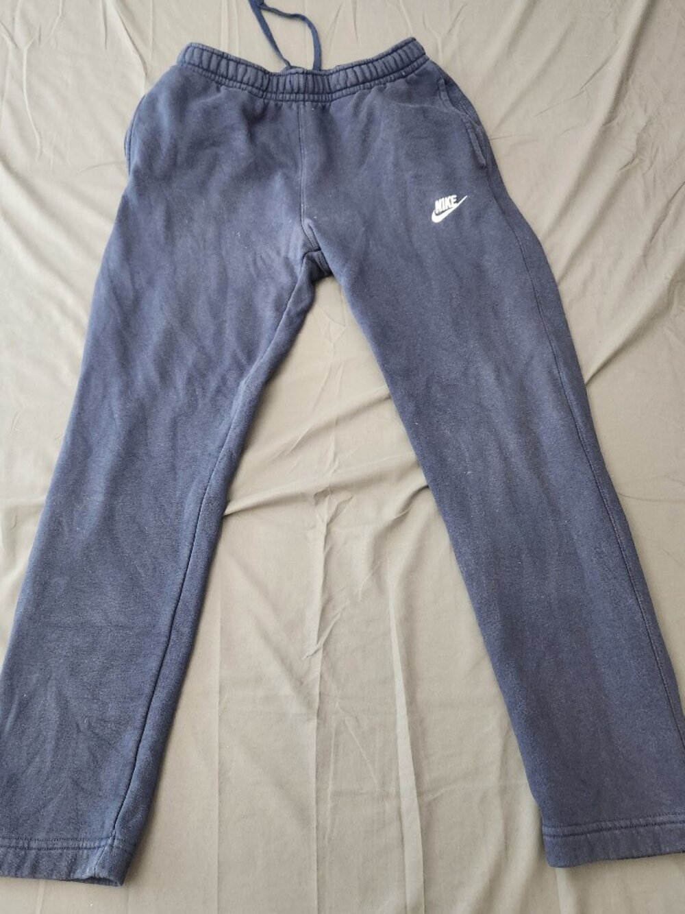 Nike Club Fleece Open Hem Straight Leg Sweatpants Navy Blue Men's Size Small